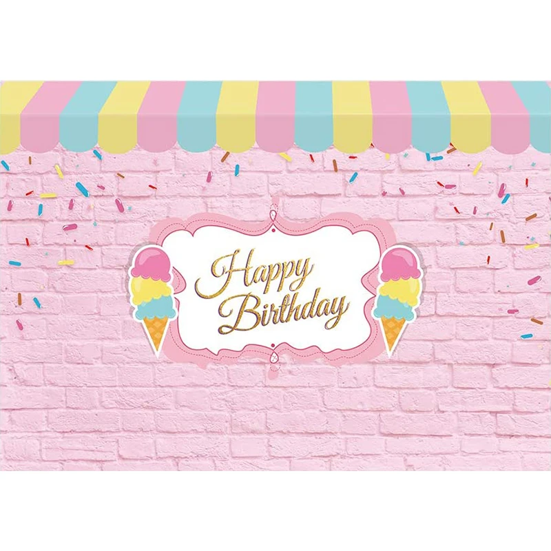 

Фон для фотосъемки с изображением мороженого 7x5 футов