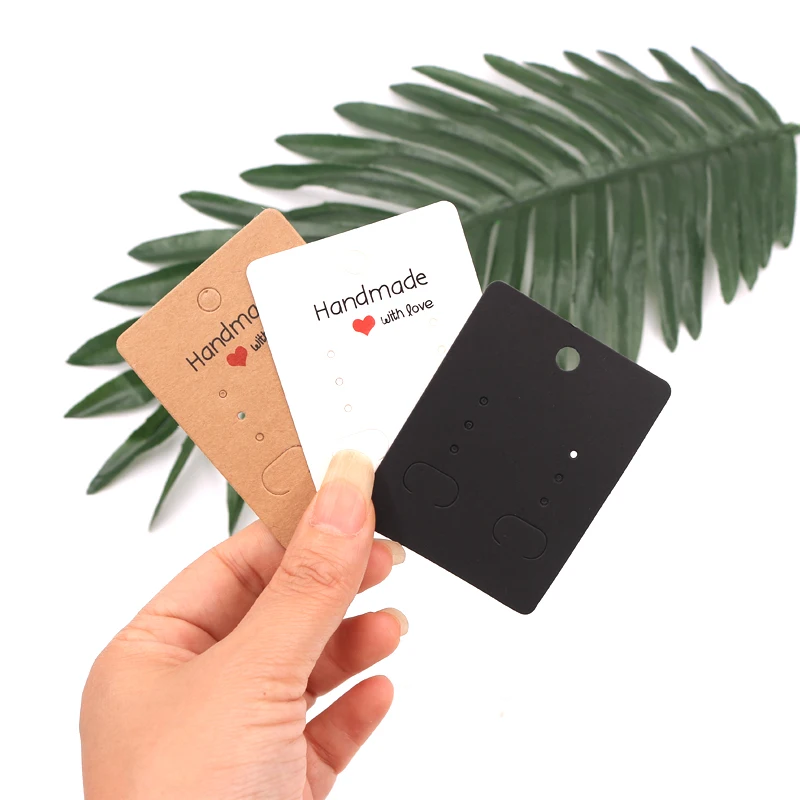 5x7 см Крафт серьги карты для ювелирные кольца стенд бумажный держатель и карточка