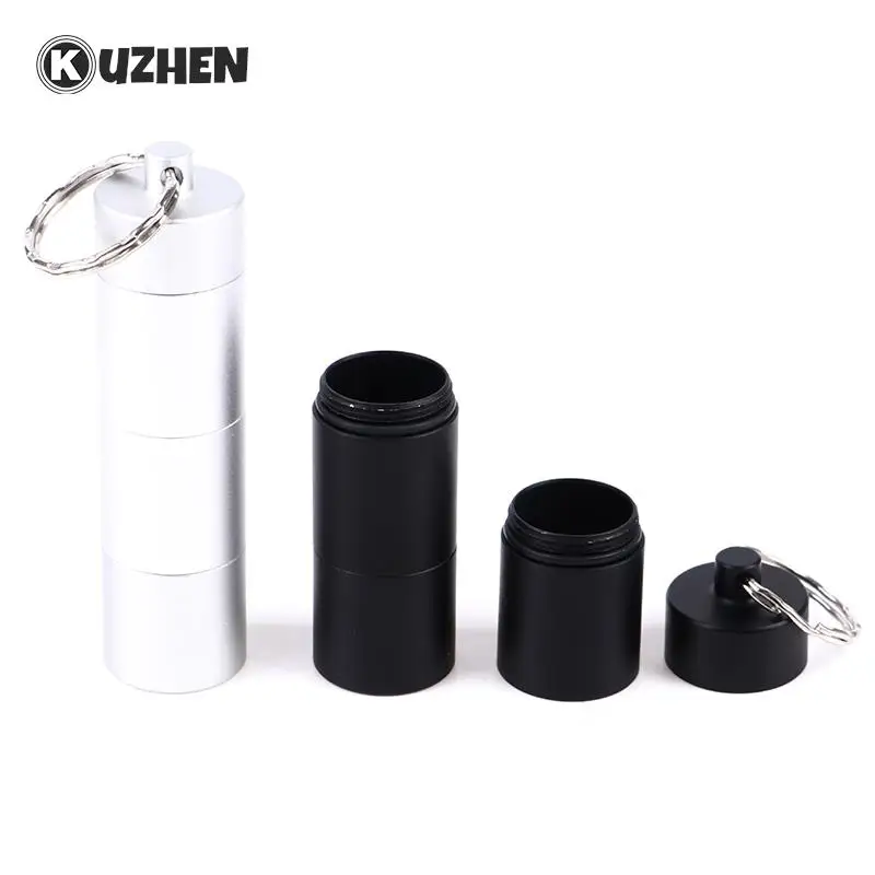 

Миниатюрная алюминиевая герметичная капсула, водонепроницаемая коробка для таблеток, походный переносной дорожный органайзер для таблето...