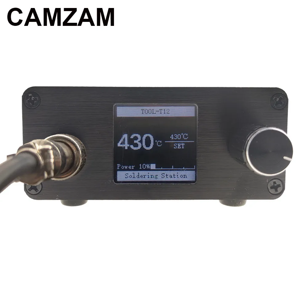 

Quick Heating T12 Soldering Station Electronic Welding Iron V5.0 LCD Screen Auto-Sleep and Auto Power Off DIY Kits 24V 75W