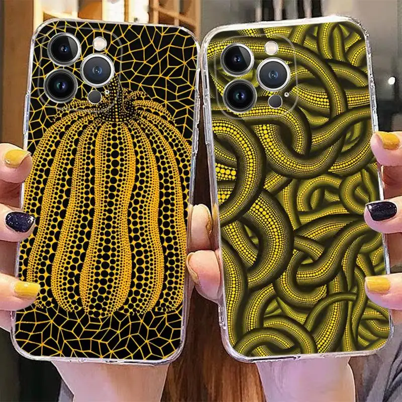 

Yayoi Kusama Pumpkin Phone Case For iPhone 14 11 12 13 Mini Pro XS Max Cover 6 7 8 Plus X XR SE 2020 Funda Shell