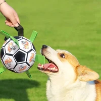dog football toys multi functional outdoor dog soccer ball bite resistant training toys interactive bite chew balls pet supplies