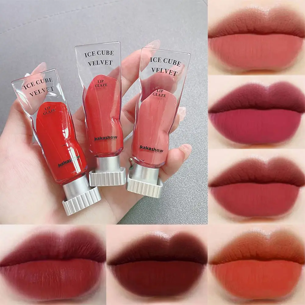 

6 Colors Fashion Matte Lip Gloss Velvet Sexy Red Liquid Lipstick Hand Cream Shape Lip Glaze Moisturizer Beauty Makeup Cosmetic