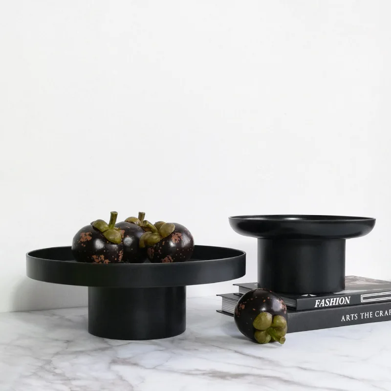 

Nordic Plastic Round Storage Tray Fruit Food Dishes Jewelry Sundries Decorative Tray Desktop Home Decor