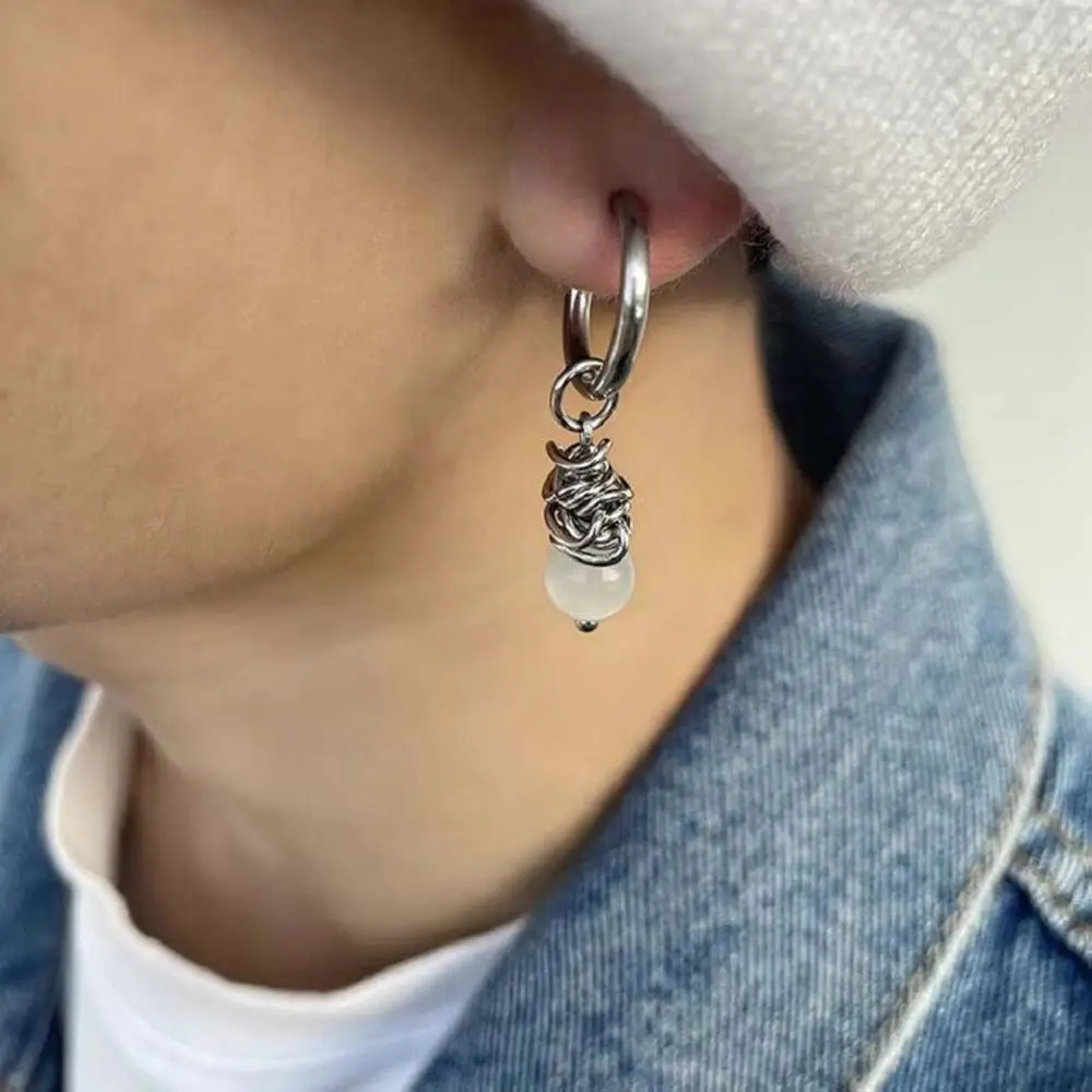 Стильные этнические трендовые серьги из титановой стали без ушных отверстий