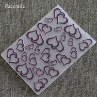 hot new double heart pattern 3d embossing folders diy make paper crafts greeting cards album wedding decoration supplies molds