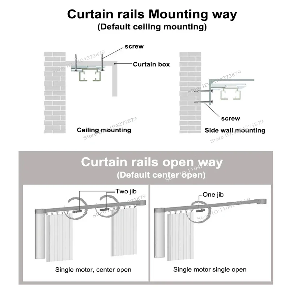 Фото Dooya Smart Private Curtain Track Custom Zigbee электрическое управление карнизом для двигателя Aqara C3 B1/A1/Tuya Wi-Fi ZNCLDJ11LM №3