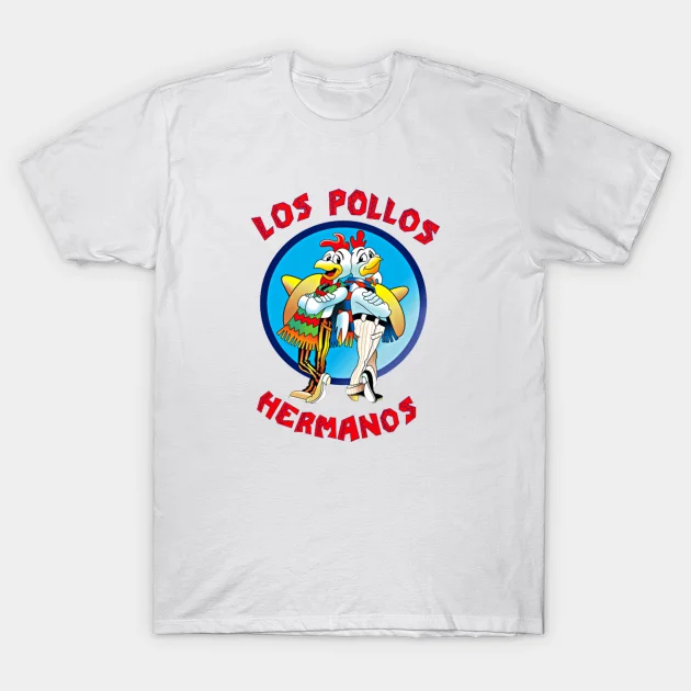 

2021 Men/women's Summer White Street Fashion Hip Hop Los Pollos Hermanos Breaking Bad T-shirt Cotton Tees Short Sleeve Tops