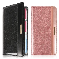 car registration and insurance card holder pu leather rubber band closure document holder glove box car accessories for women