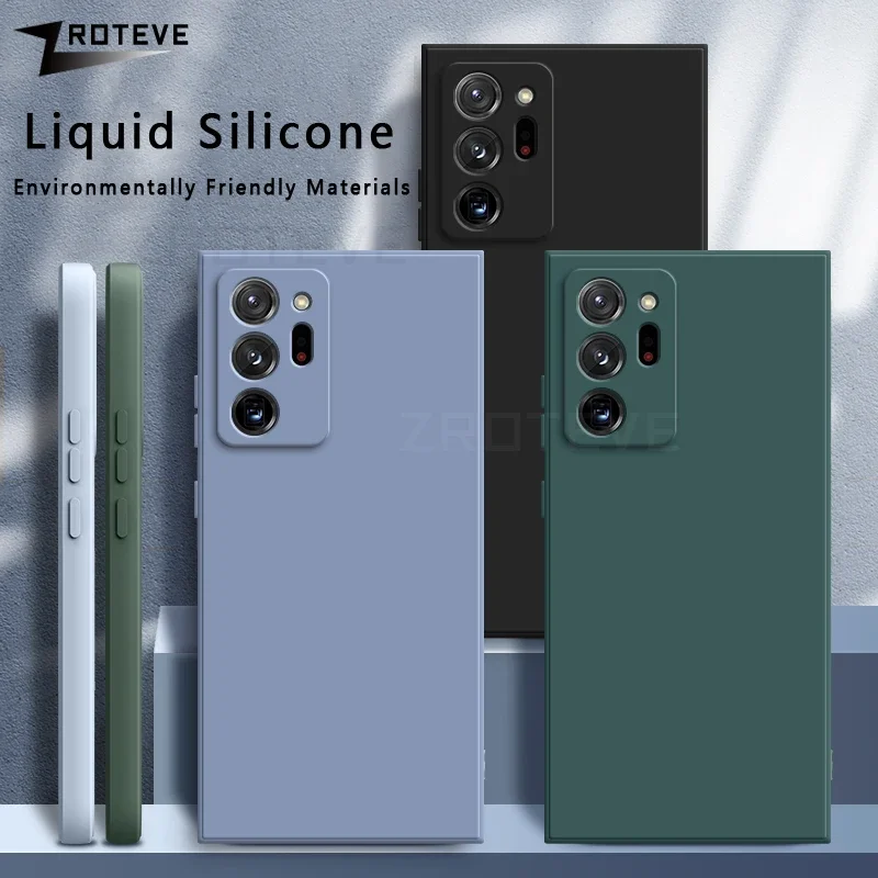Чехол Note20 Ultra ZROTEVE Silky Liquid Silicone Soft Cover для Samsung Galaxy Note 20 10 9 S21 S22 S23 FE Note10 Plus чехлы