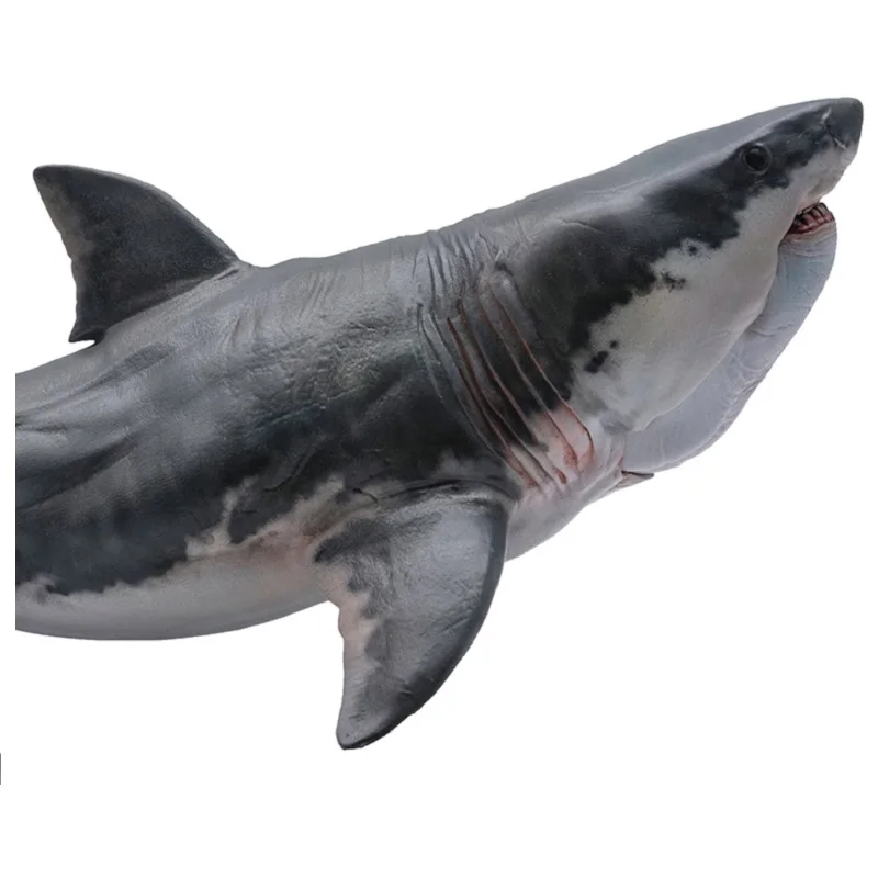 

PNSO Megalodon Shark Model Sea Life Classic Toys for Boy Children Ancient Animal Figure Mouth Can Open and Close with Retail Box