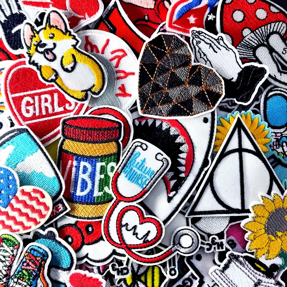 

LUCKY GIRLS OH YEAH Patches Badges Embroidery Patch Applique Ironing Clothing Sewing Supplies Decorative Love