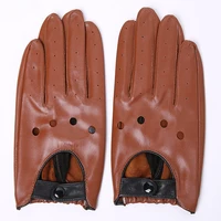 real leather gloves male spring autumn lambskin leisure breathable touchscreen genuine leather sheepskin mens driving