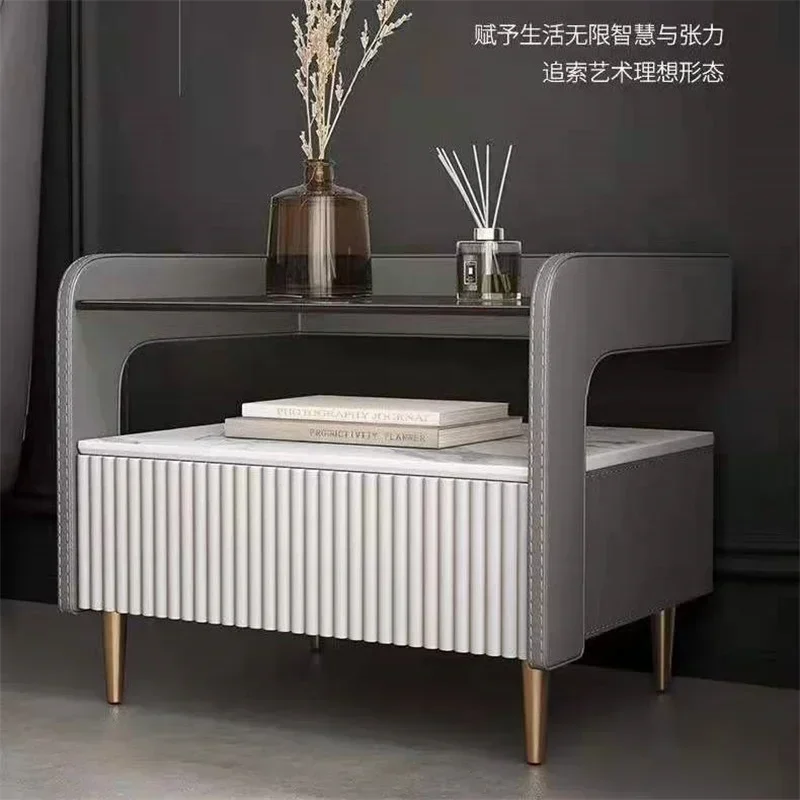 Многофункциональная прикроватная тумбочка двойная мебель для интерьера спальни