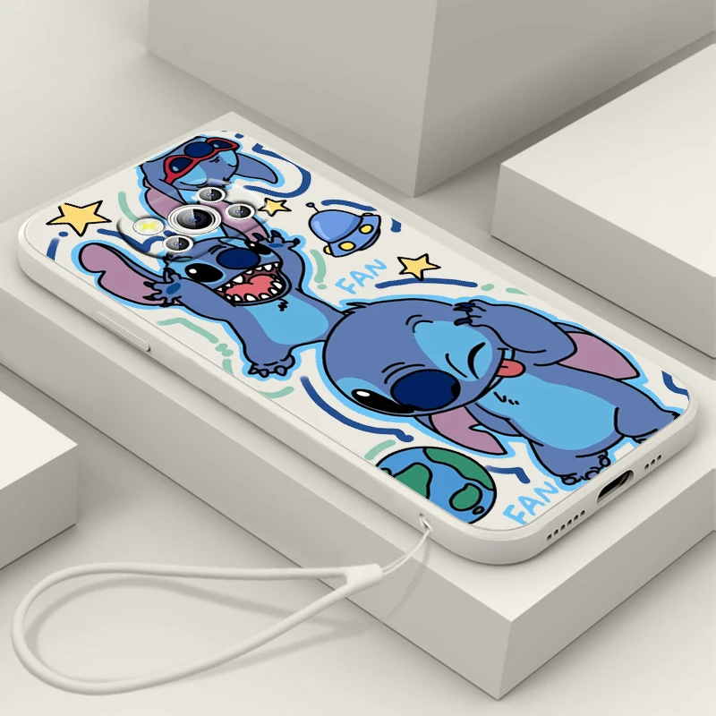 

Cartoon Lilo Stitch Anime Cute Case For Xiaomi Mi Poco X4 X3 M4 M3 F4 F3 GT Pro NFC 5G Soft Liquid Rope Phone Cover Coque Core