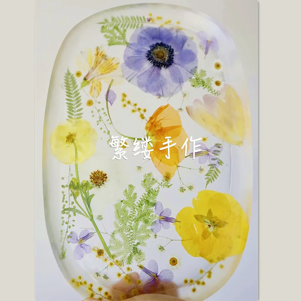 Сушеный цветок черный папоротник искусственный материал настольная лампа свеча