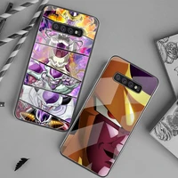 anime dragon ball z golden frieza dbz phone case tempered glass for samsung s20 ultra s7 s8 s9 s10 note 8 9 10 pro plus cover