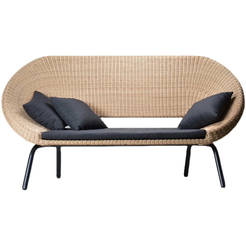 

Outdoor rattan sofa coffee table combination living room courtyard garden villa balcony rattan table and chair furniture