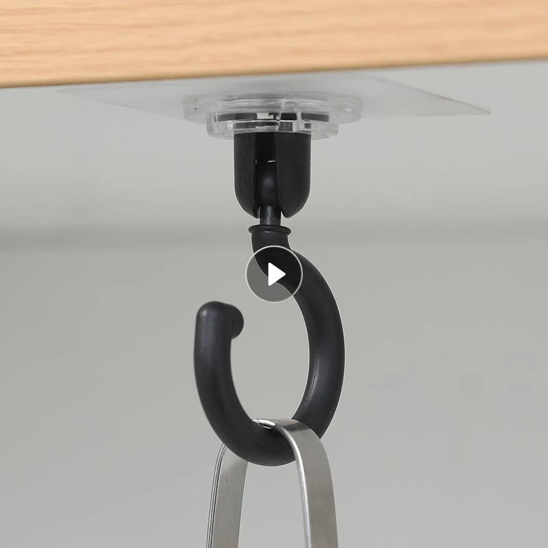 

Multi-functional Kitchen Cabinet Hooks Ceiling Hooks Rotary Wall Key Hanging Door Hook Bathroom Wall Key Hanging Door Back Coat
