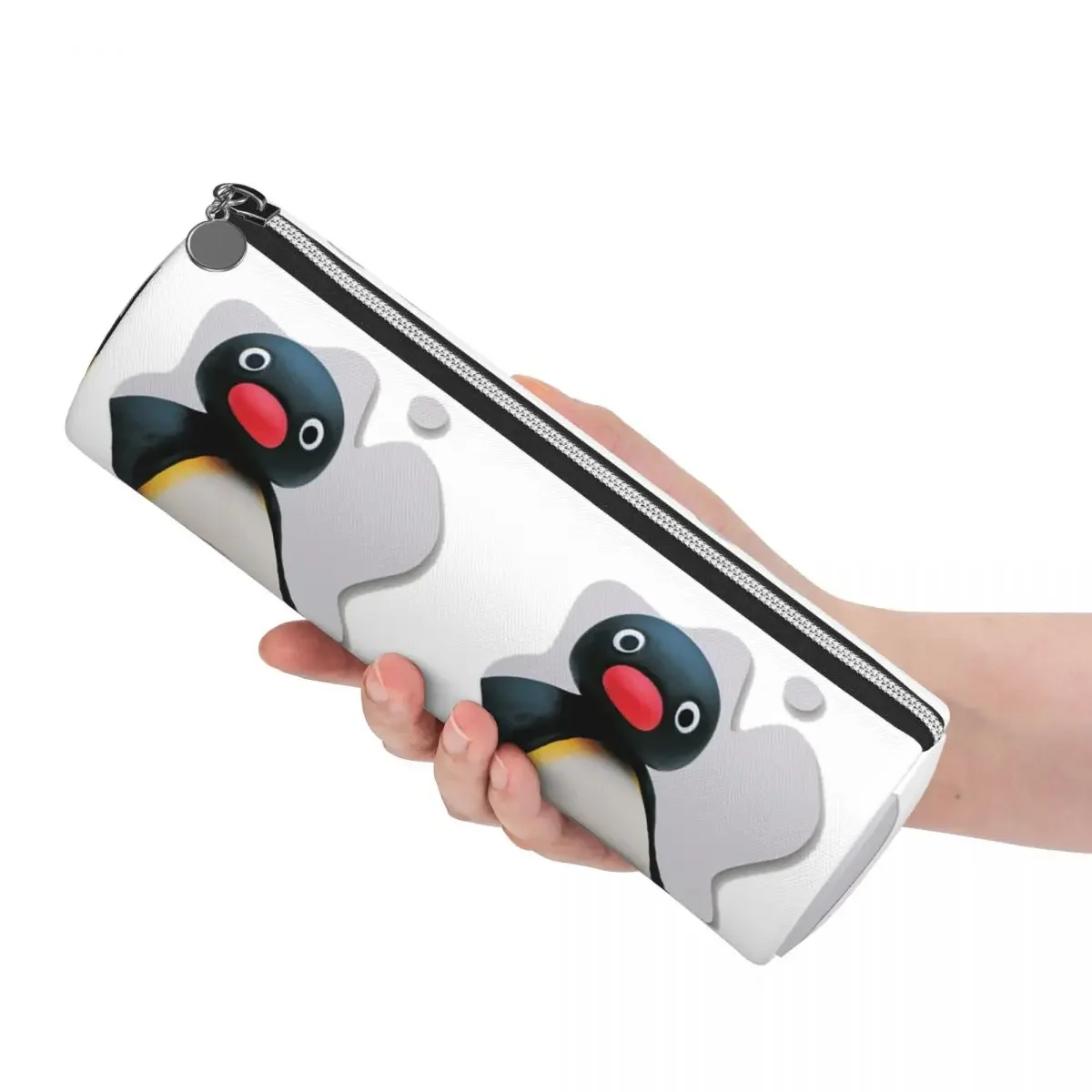 Фото Пенал-цилиндр Pingu Pinga Penguin TV для мальчиков и девочек, сумка для ручек и карандашей, канцелярские принадлежности №2