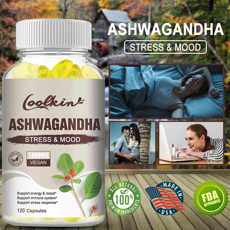 

Органические Капсулы Ashwagandha, поддержка снятия стресса, настроения, энергии и иммунной системы