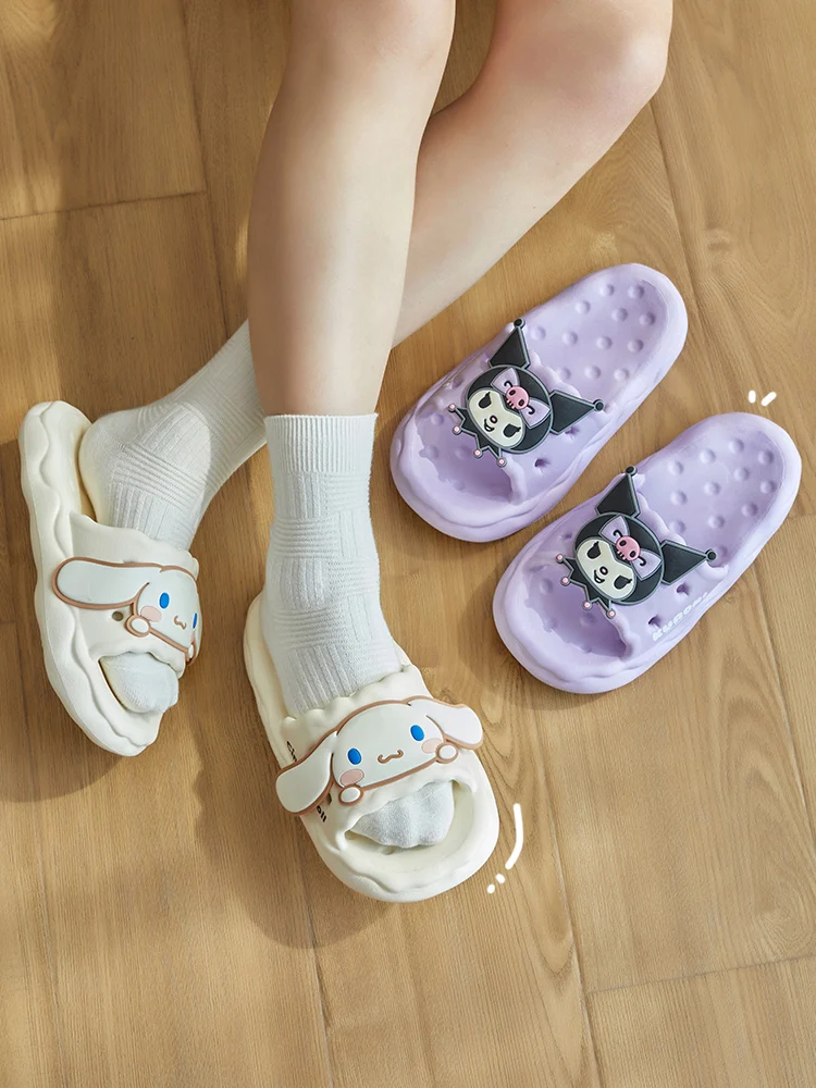 

Sanrio Anime Hobby My Melody Kuromi Cinnamoroll Summer Ladies Eva Thick-Soled Home Shoes Can Be Worn Outside Non-Slip Slippers