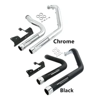 Motorcycle Staggered Shortshot Exhaust Pipes For Harley Sportster 883 1200 Iron 883 Forty Eight 2004-2013 2012 2011 Chrome/Black