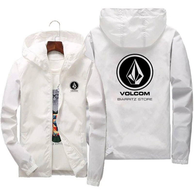 Men's VOLCOM spring autumn Outdoor High Quality Sunscreen Jacket Sports Mountain Hooded Windproof Fashion Casual