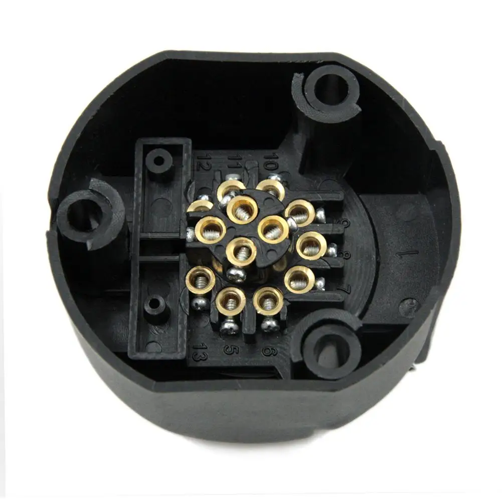 

12V 13 Pin Plastic Euro Socket Trailer Plug Towbar Light Connector Towing Bar Socket Adapter Car Truck RV Accessories