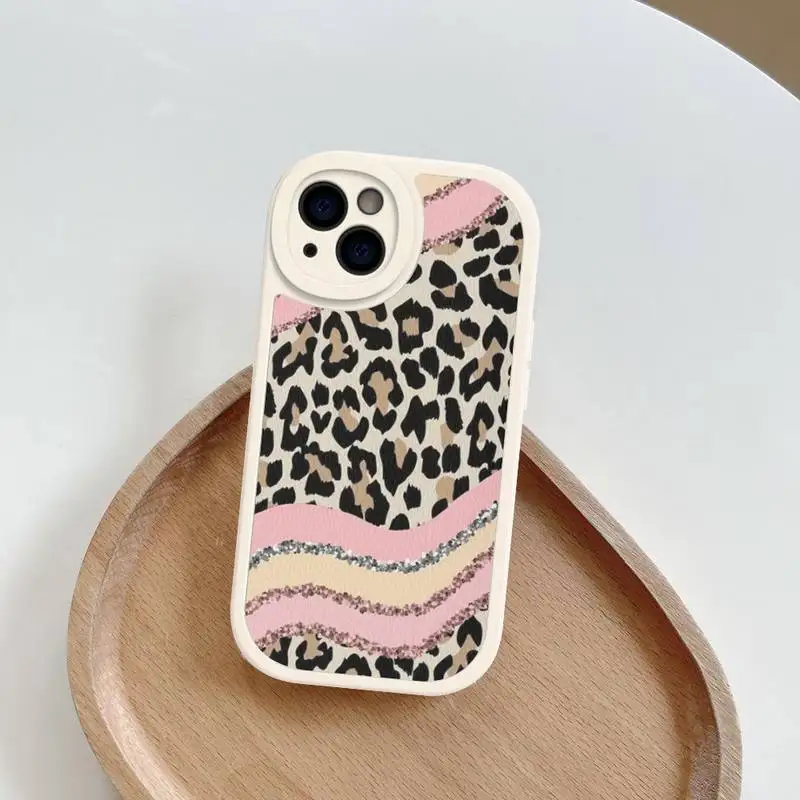 Leopard Print Phone Case Hard Leather For iPhone 14 13 12 Mini 11 14 Pro Max Xs X Xr 7 8 Plus