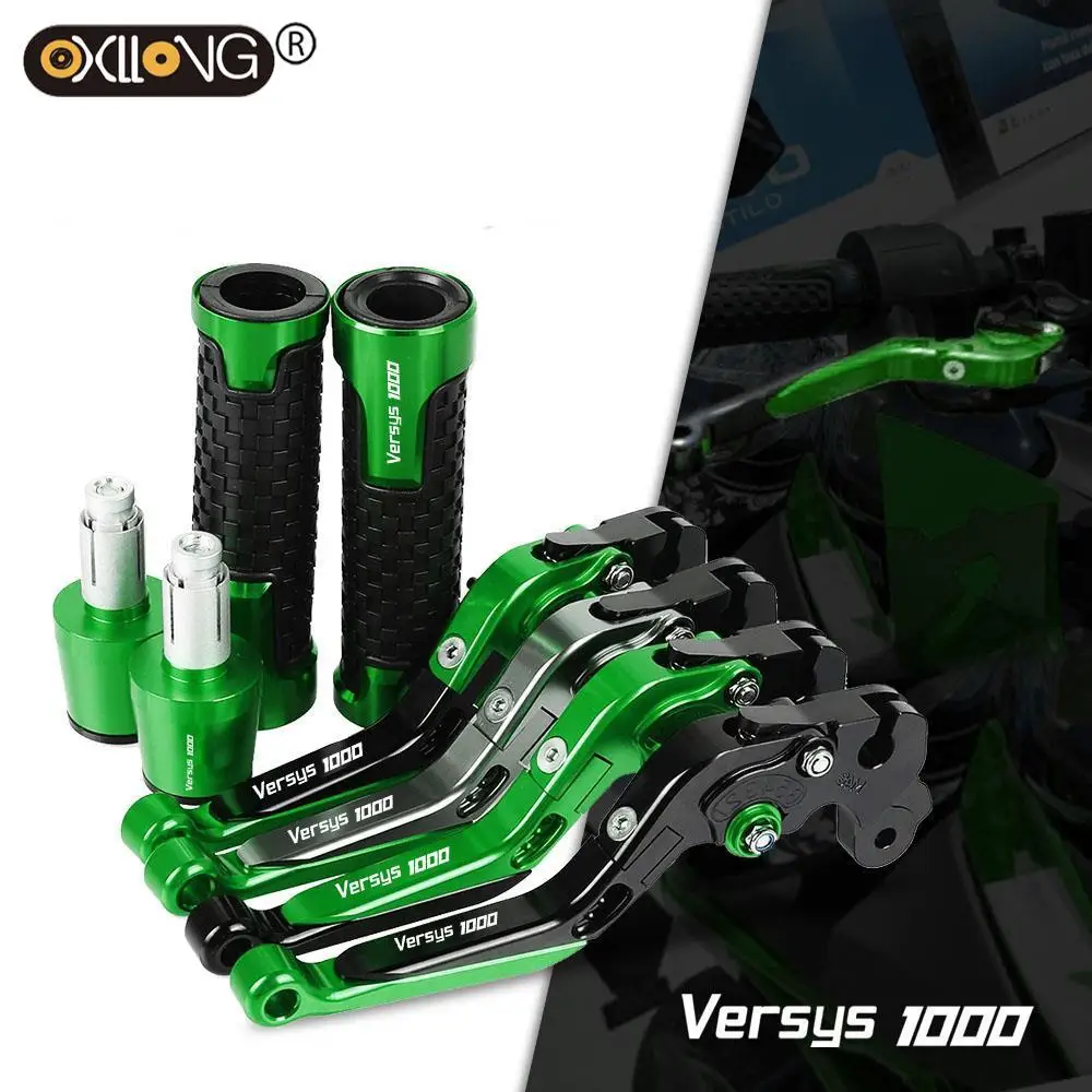 VERSYS 1000 LOGO Motorcycle Brake Clutch Levers Handlebar Hand Grips ends For KAWASAKI VERSYS1000 2015 2016 2017 2018 2019 2020