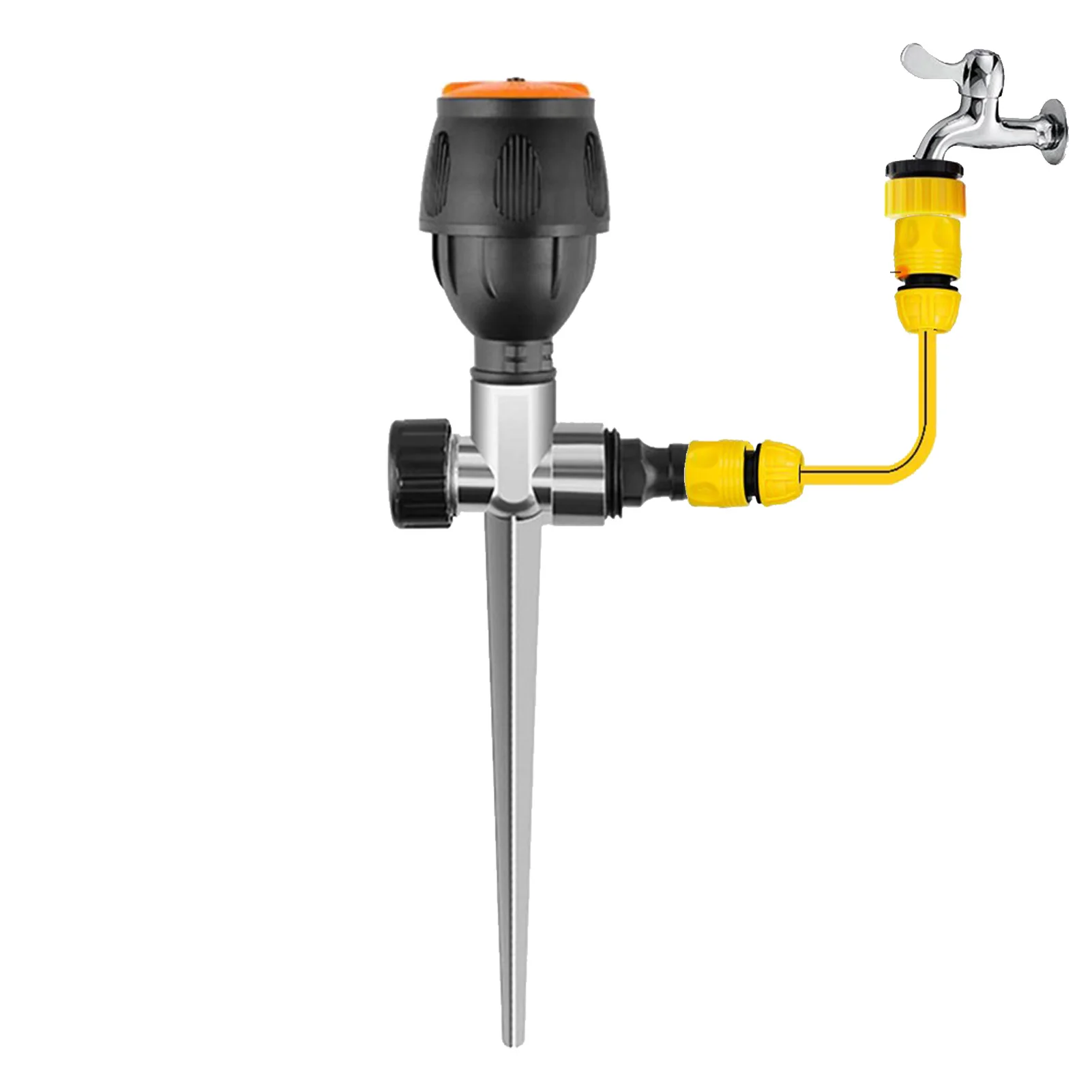 

Автоматический спринклер для газона, металлический распылитель для газона, вращение на 360 градусов