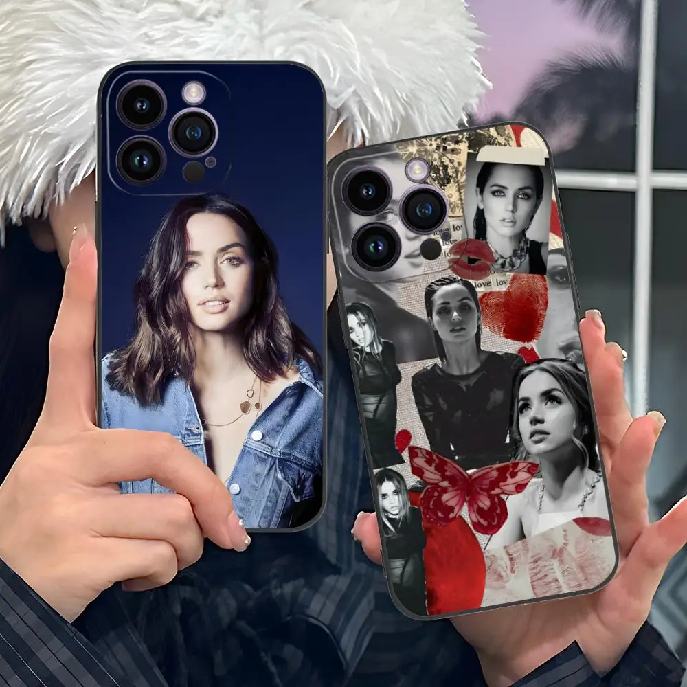 Фото Чехол для мобильного телефона Ana de Armas для iPhone 17, 16, 15, 14, 13, 12, 11 X XR XS 8 7 Pro Max Plus, мини-цветный чехол, роскошный чехол, красивый №1