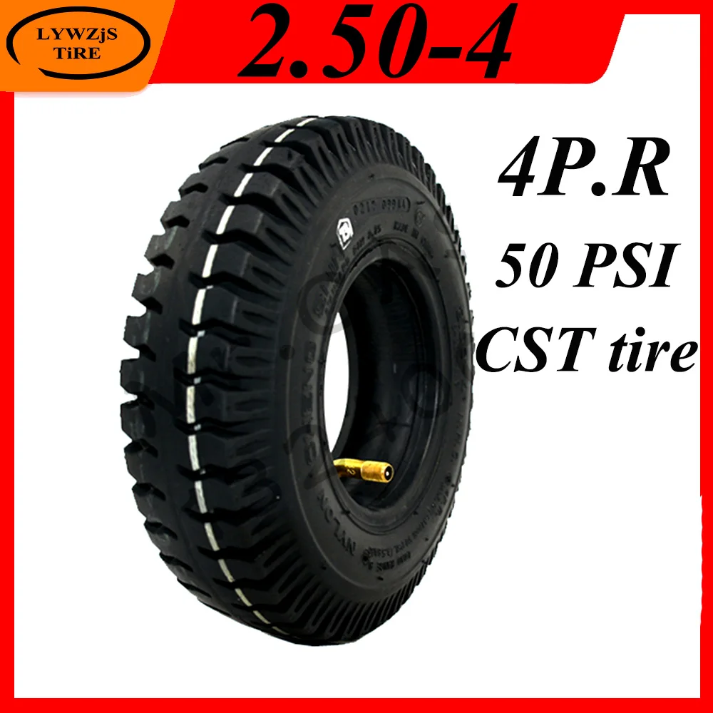 

2.50-4 Tires Inner and Outer Tyre 8 Inch Pneumatic Wheel Tire for Electric Scooter, Trolley Accessories