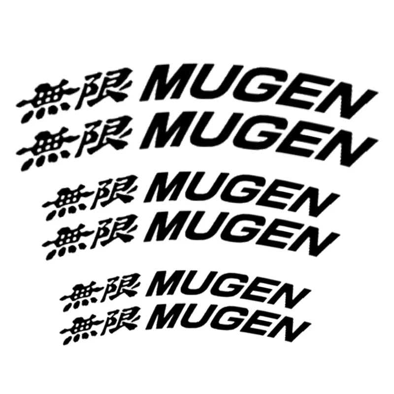 

6 шт. виниловая наклейка на тормозной суппорт автомобиля для Honda MUGEN логотип ступицы колеса автомобиля декоративные наклейки водонепроницаемые наклейки украшения