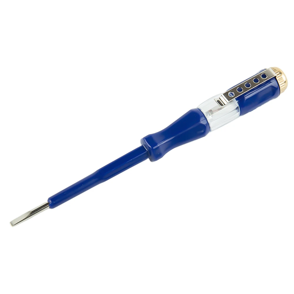 

1Pcs 121mm Test Pen Portable Flat Screwdriver Slotted Tip Testing Pen Screwdriver Electrician Tools For Home Shop Garage