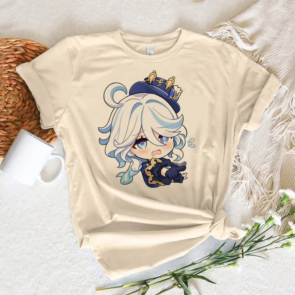 Женские футболки Furina уличная одежда комикс Y2K футболка для девушек с японской