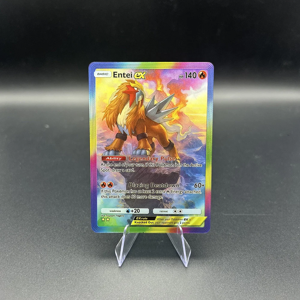 DIY аниме PTCG карманная коллекционная карта английский снорлакс Raikou Entei Mew Tapu Koko рефрактивная цветная флэш-карта рождественские подарки игрушка (art.: 3920d40ac3a9d) - 3920d40ac3a9d
