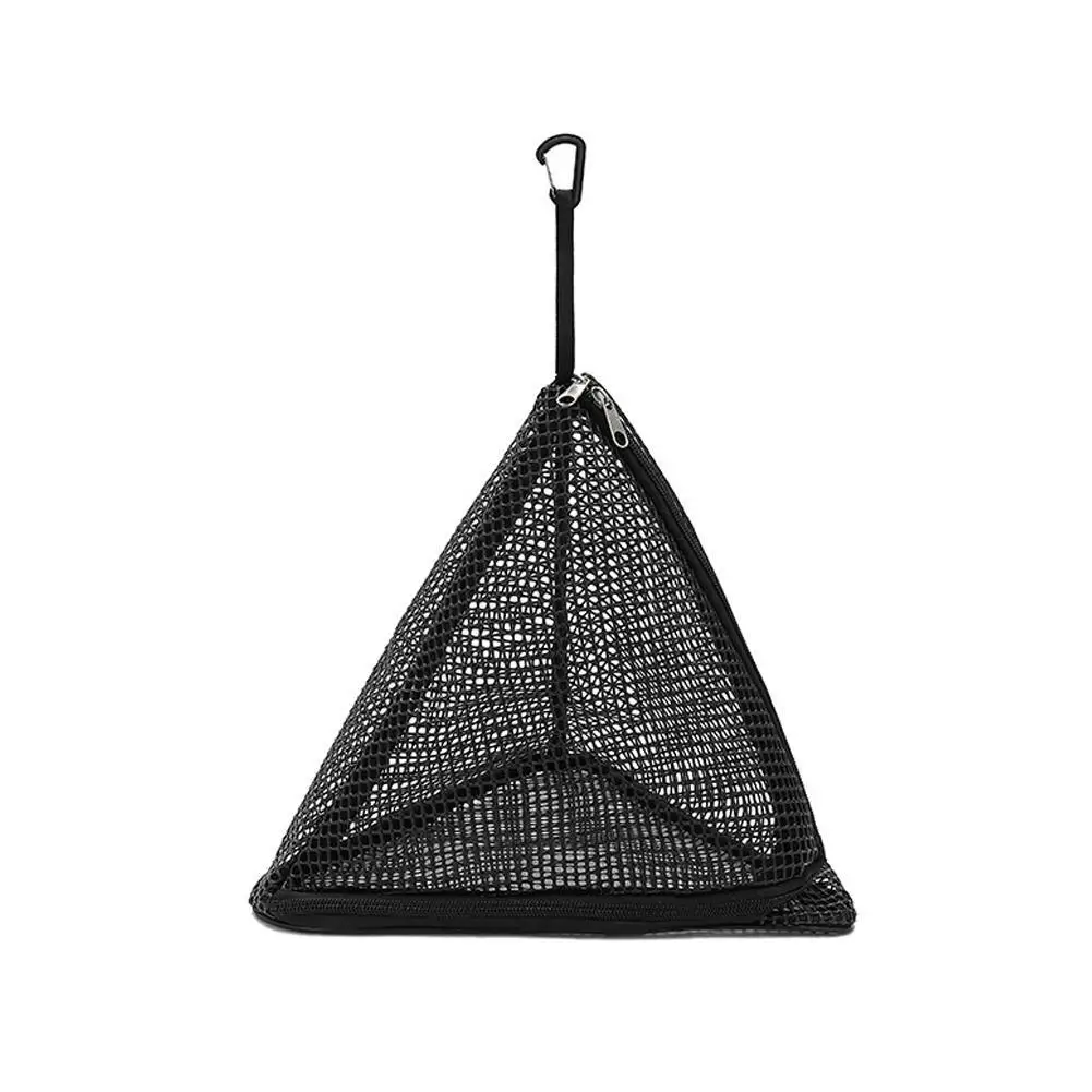 

Triangle Storage Mesh Hanging Bag Foldable Kitchen Basket Picnic Tableware Drying Net Food Vegetable Organize Tool