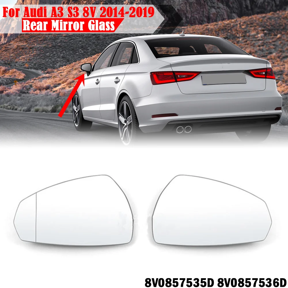 

Зеркальное стекло с боковым подогревом крыла для Audi A3 S3 8V 2014 2015 2016 2017 2018 8V0857536D 8V0857536D