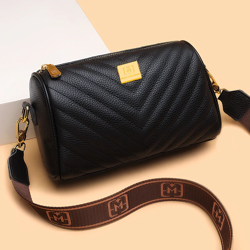 

Luxury Brand Genuine Leather Shoulder Bags Women's Bag High Quality Natural Cowskin Handbags 2022 Simple Crossbody Bag For Women