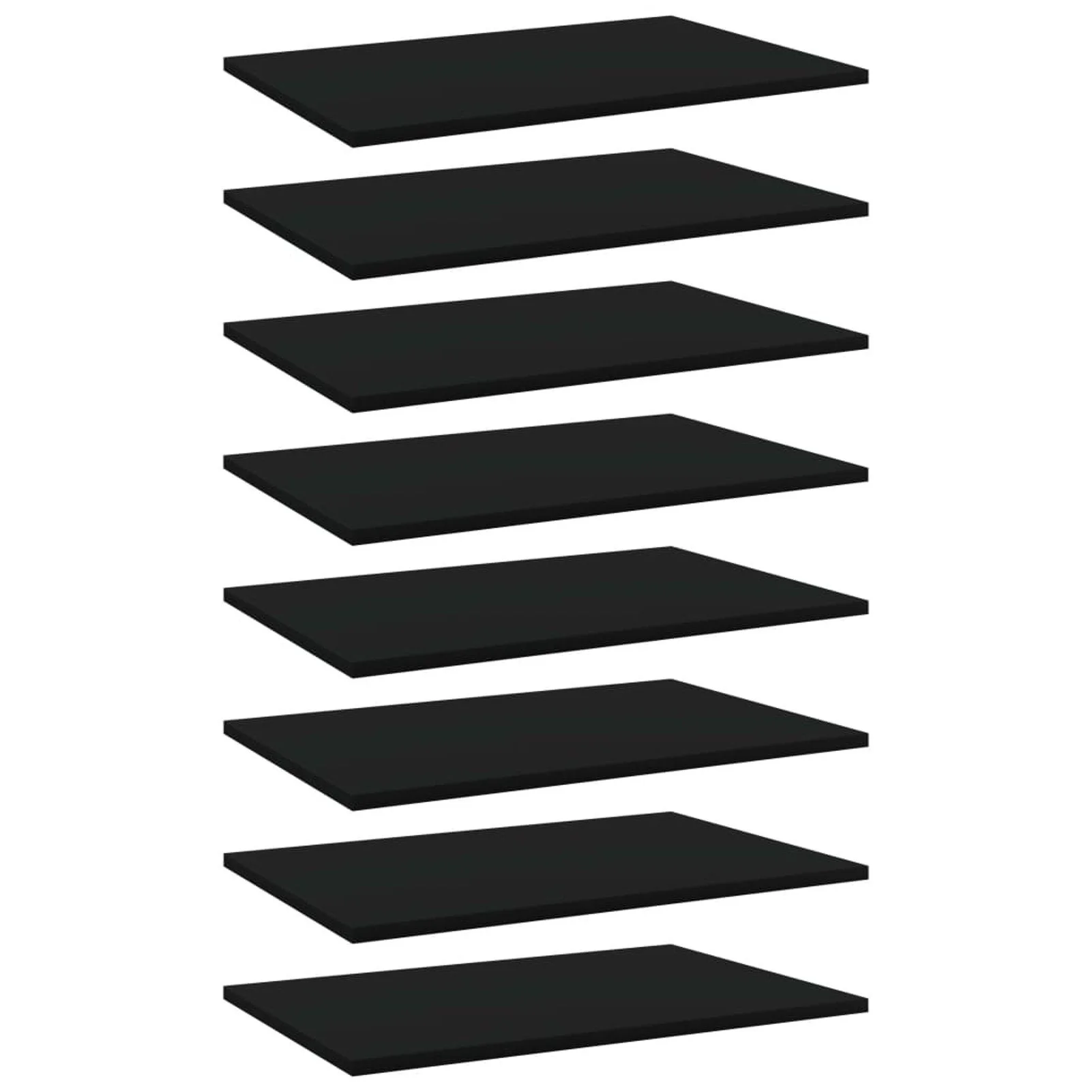 

Bookshelf Boards 8 pcs Black 23.6"x15.7"x0.6" Chipboard