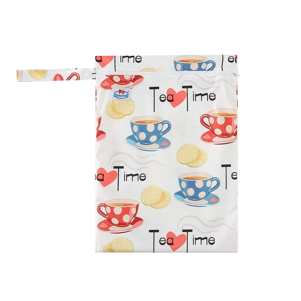 

baby diaper bag size 30*40cm waterproof PUL printed single pocket nappy bags, laundry wet bag for babies cloth diaper
