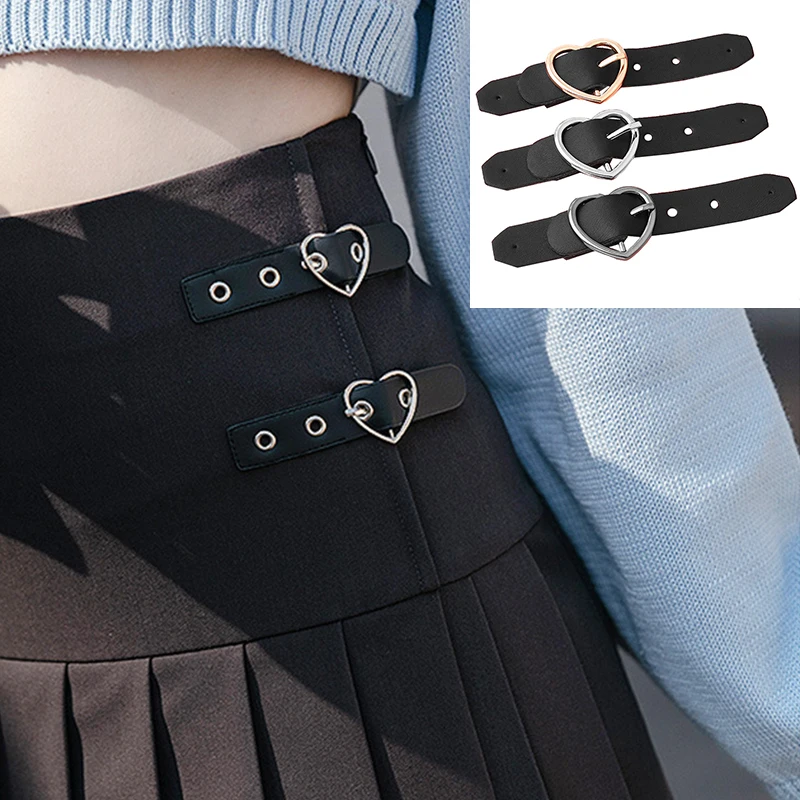 

Ins Hot Detachable Adjustable Leather Buckle Jk Pleated Skirt High-end Decorative Belt Buckle Cuff Decoration Accessories