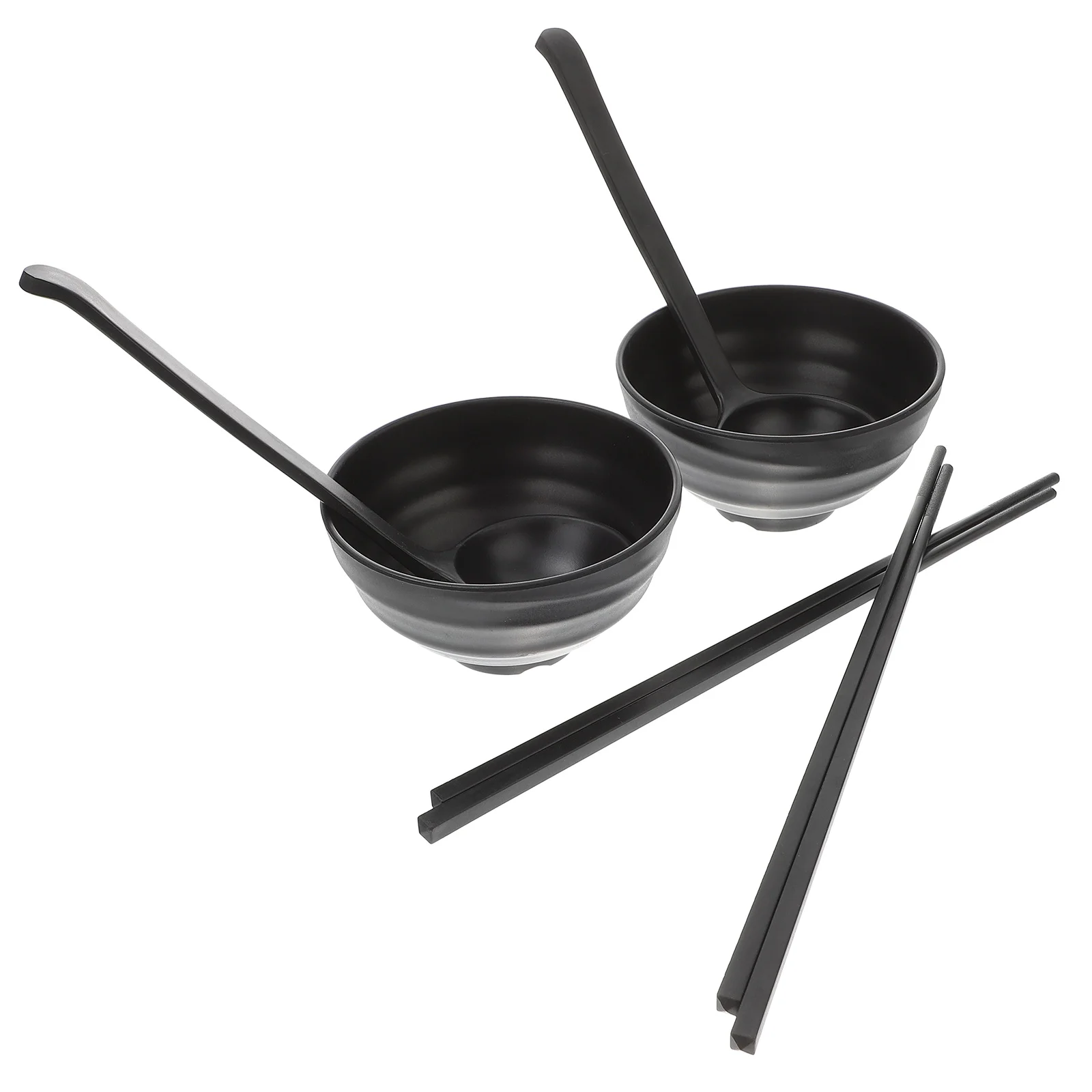 

Прочная меламиновая миска для лапши, супа, рамен для дома, ресторана, отеля (черная)