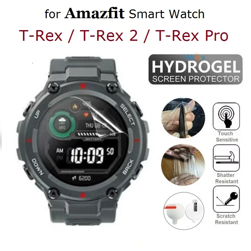 

Гидрогелевая Защитная пленка для смарт-часов Amazfit T-Rex 2, 10 шт.