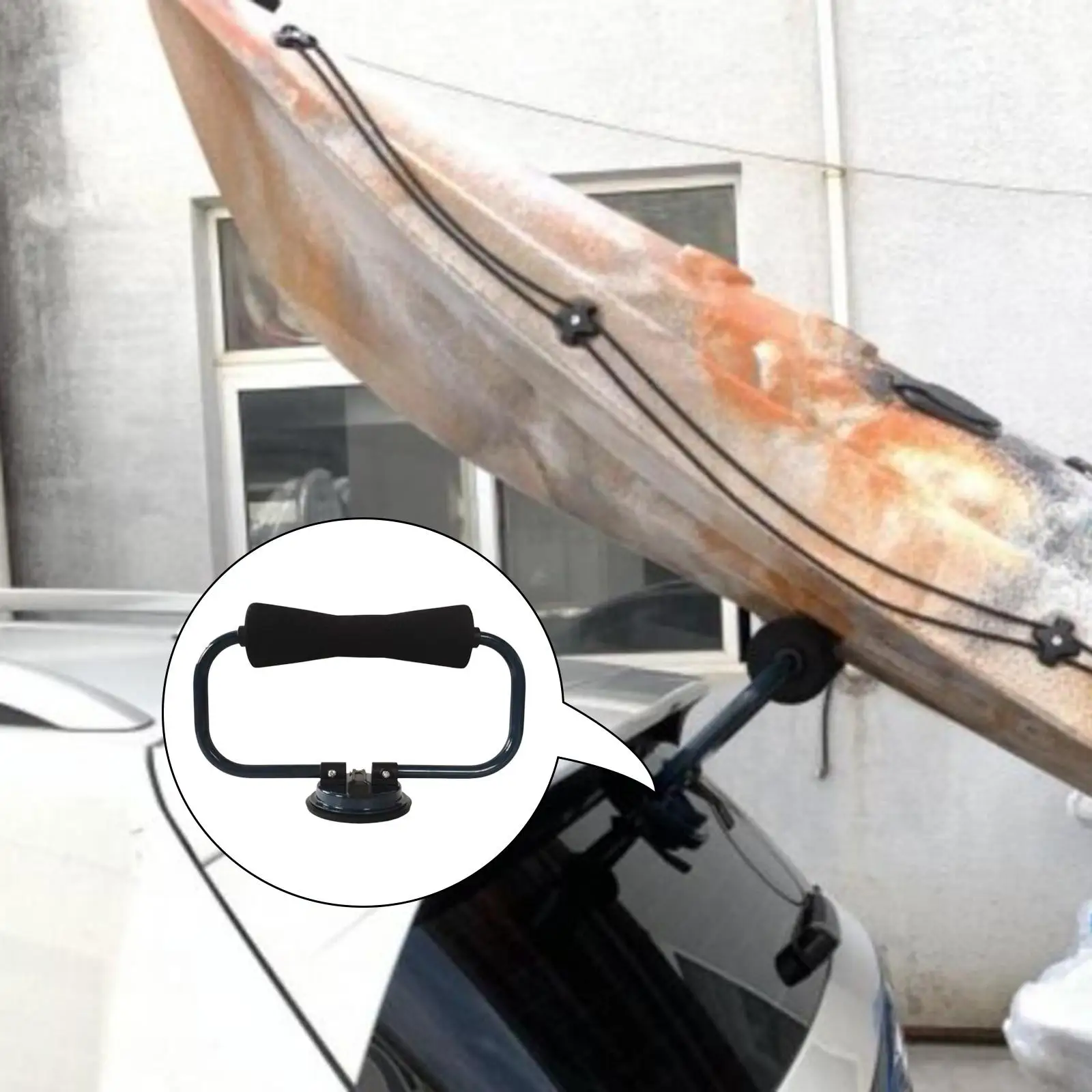 Roller Suction Cup Mount Holder Bracket Roof Rack Top Mount Carrier For Car Top Canoe Roof Vehicle Roof Load Assist Nylon