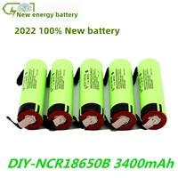 2022 new 100 original nuevo ncr 18650b 18650 li ion recargable de la batera de 3400 mah 37 v para linternaor diy nquel pieza