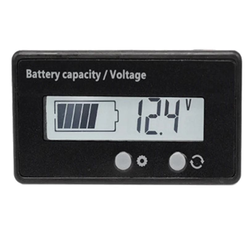 

12V24V48V Lithium Battery Voltage and Power Display Meter White