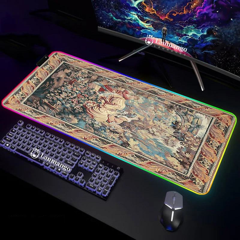 

Игровой коврик для мыши с подсветкой, размер Xxl, 900x400